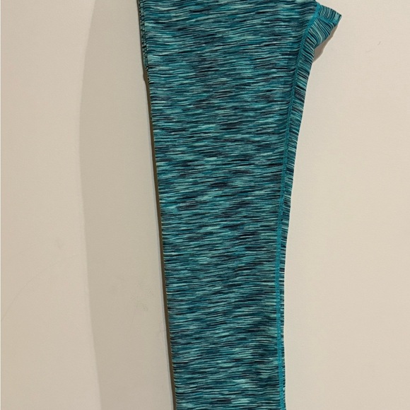 Teal and Blue Heathered Performance Leggings - Picture 1 of 6
